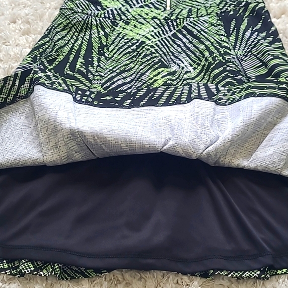 Guess Illusion Stripe Palm Print Fit & Flare Mini Dress w/ Crochet Back Womens 8 - Picture 8 of 16